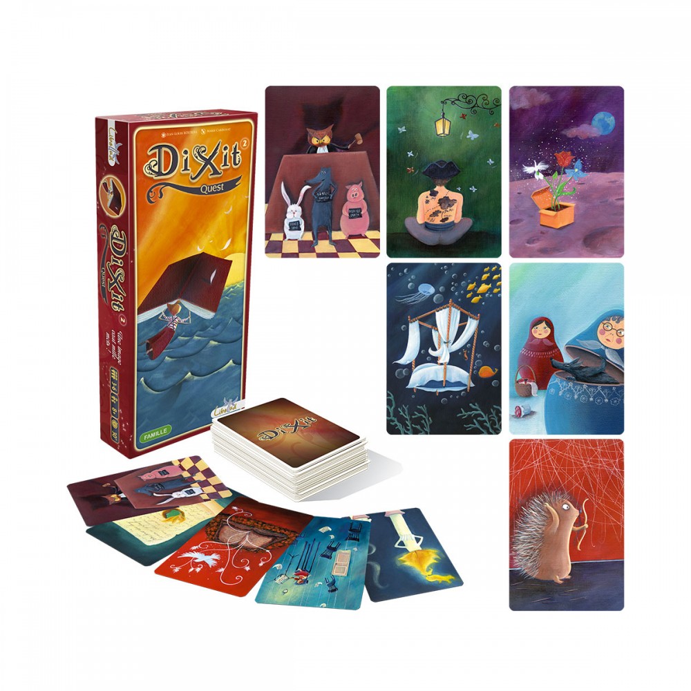 Dixit | Jeu de Carte. Avec lot de cartes à illustration ouverte.