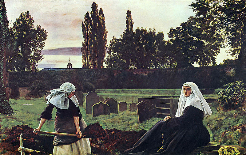 Millais-Das Tal der Stille-painting-1858 | Millais, The vale of rest, 1858