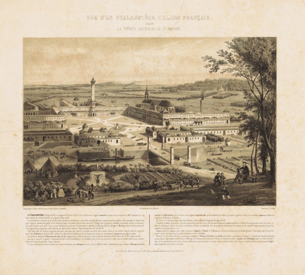 Phalanstère, Fourier, plan général, 1830 (?) | 